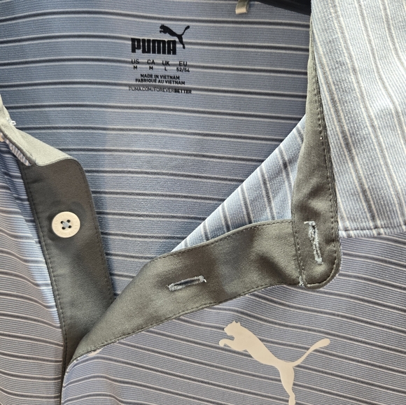 Lot of 3 PUMA Men's Medium Tour Issued Mattr Striper Golf Shirt - Picture 5 of 8